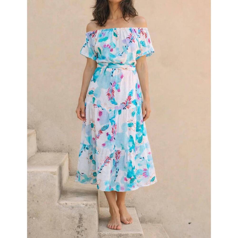 NEW SOLER thalia midi dress in puglia cactus